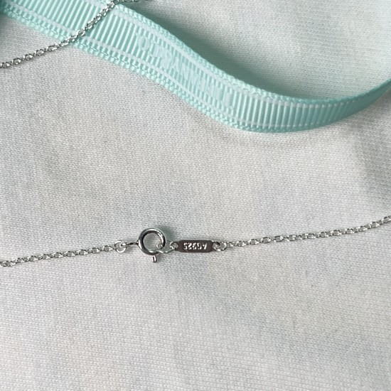 Tiffany & Co. Silver Red Red Double Heart Necklace For Women Pendant Jewellery Tiffany & Co. Silver Red Red Double Heart Necklace For Women Pendant Jewellery