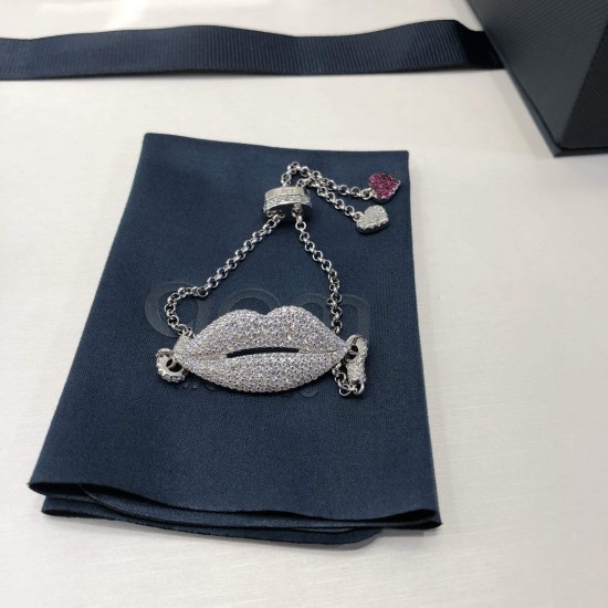 APM Monaco 925 Silver Diamond Lip Bracelet Women Jewellery APM Monaco 925 Silver Diamond Lip Bracelet Women Jewellery