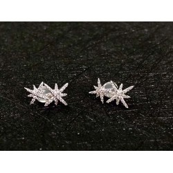 APM Monaco Silver Double Meteor Earrings Women Jewellery 