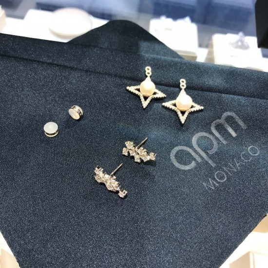 APM Monaco Silver Star Pearl Earrings Women Jewellery APM Monaco Silver Star Pearl Earrings Women Jewellery