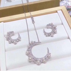 APM Monaco Star Moon Freshwater Pearl Necklace Women Jewellery 